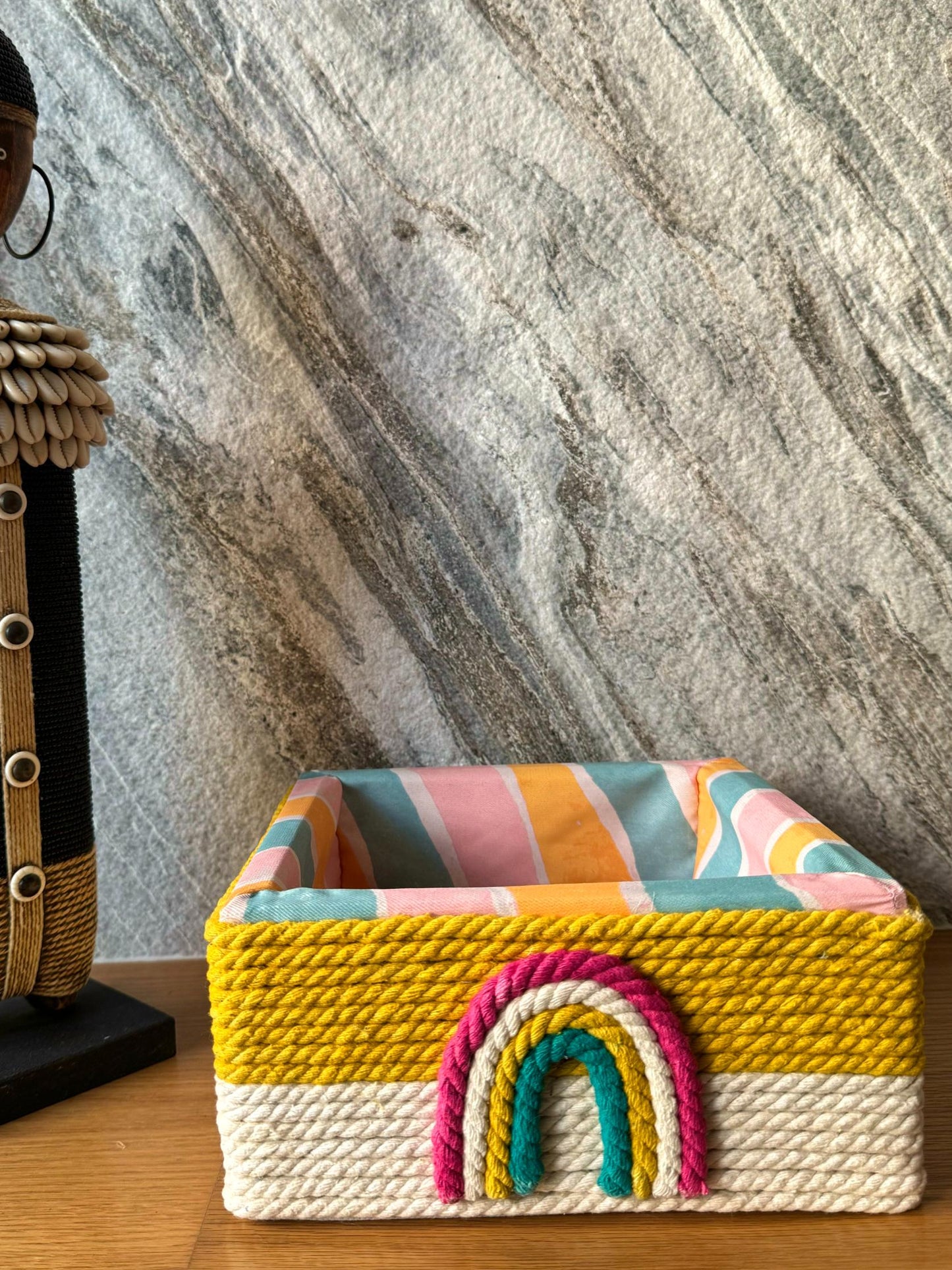 Rainbow Rope Basket