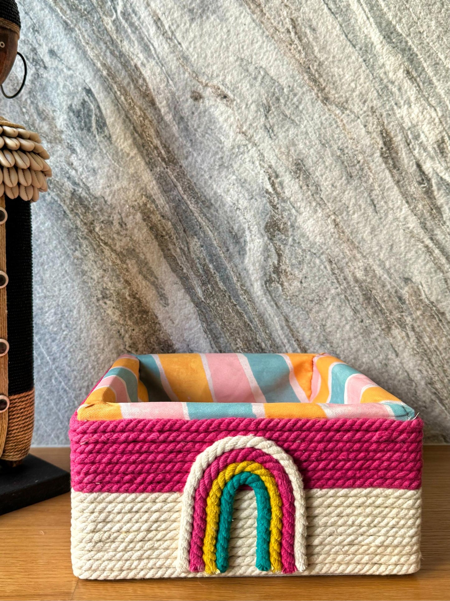 Rainbow Rope Basket